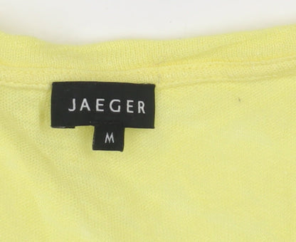 Womens UK Size M Jaeger Yellow Basic T-Shirt