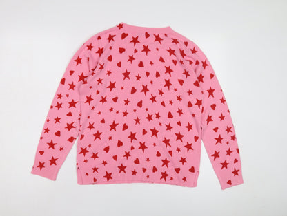 Womens UK Size 12 Marks and Spencer Pink Pullover Jumper