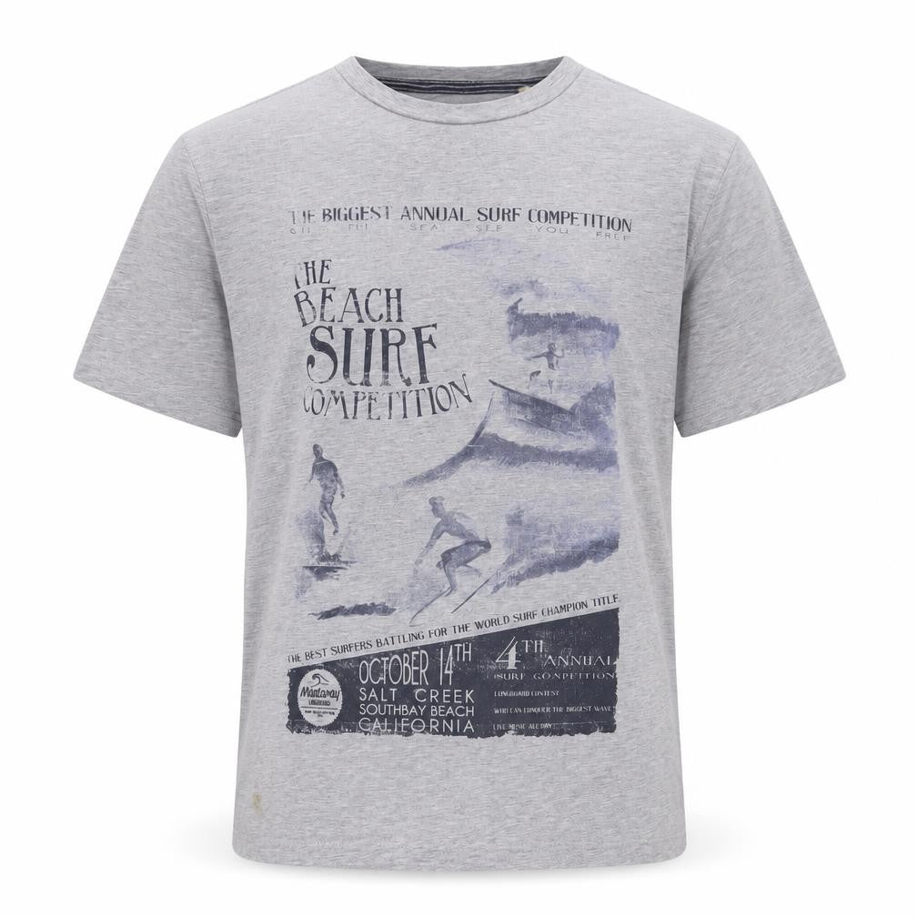 Mens UK Size S Mantaray Grey  T-Shirt