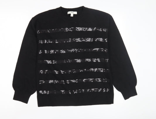 Womens UK Size S Marks and Spencer Black Pullover Jumper