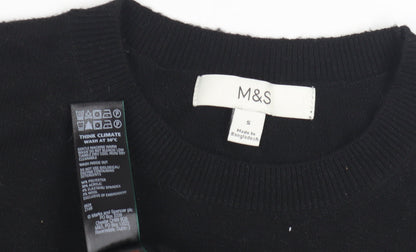Womens UK Size S Marks and Spencer Black Pullover Jumper