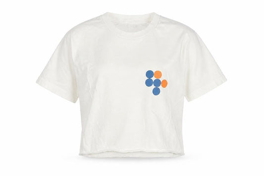 Front view of Forty Two White Graphic unisex t-shirt, size S