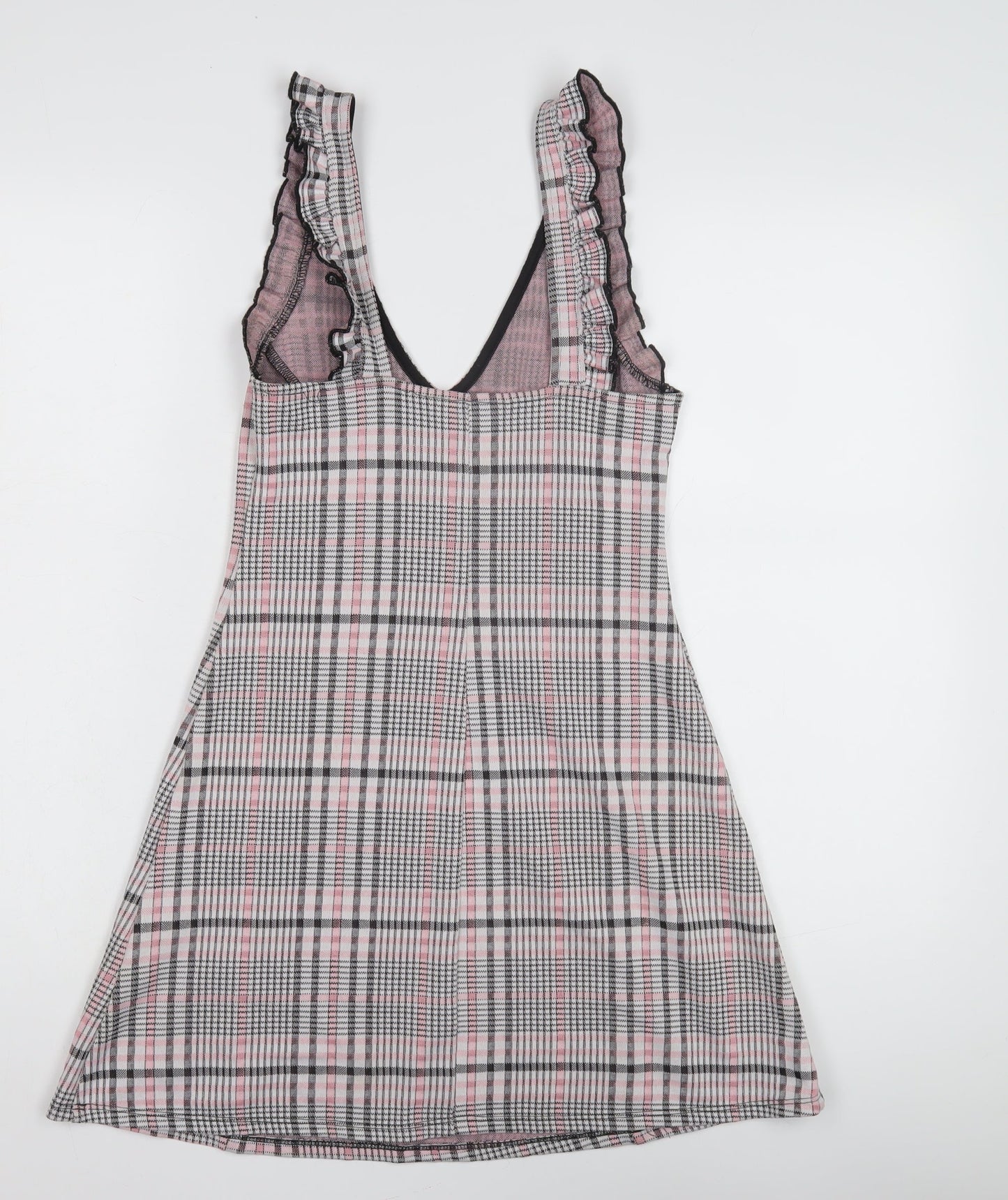 Miss Selfridge Plaid Sleeveless Dress, UK 6, Multicoloured