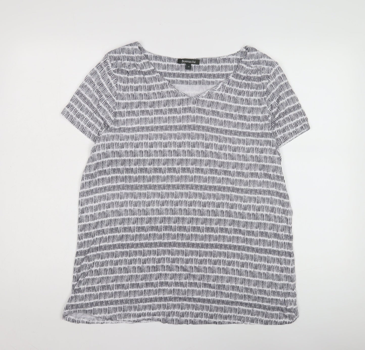 Womens UK Size 18 Bonmarché Multicoloured Basic T-Shirt