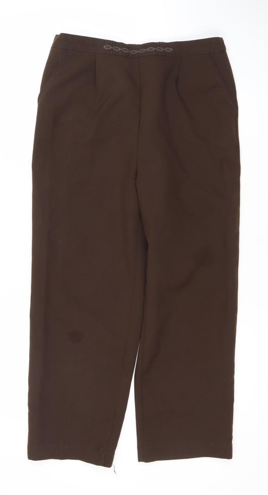 Bm Women's Brown Straight Trousers Size 12
