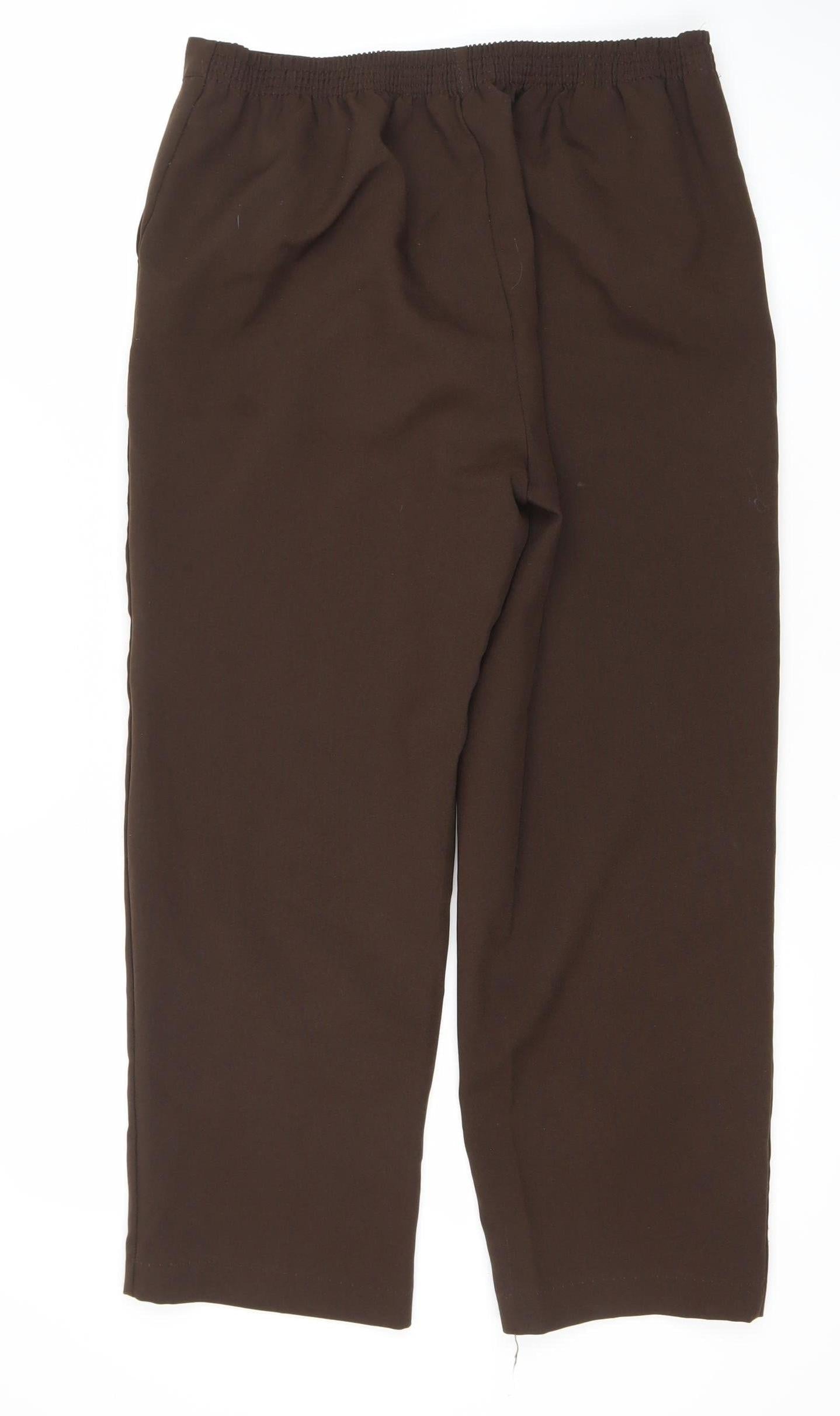 Womens UK Size 12 BM Regular Fit Casual Brown Trousers