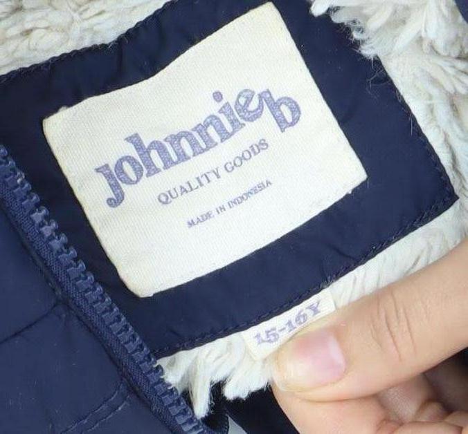 Johnnie b Boys' Blue Puffer Jacket 16 with Hood