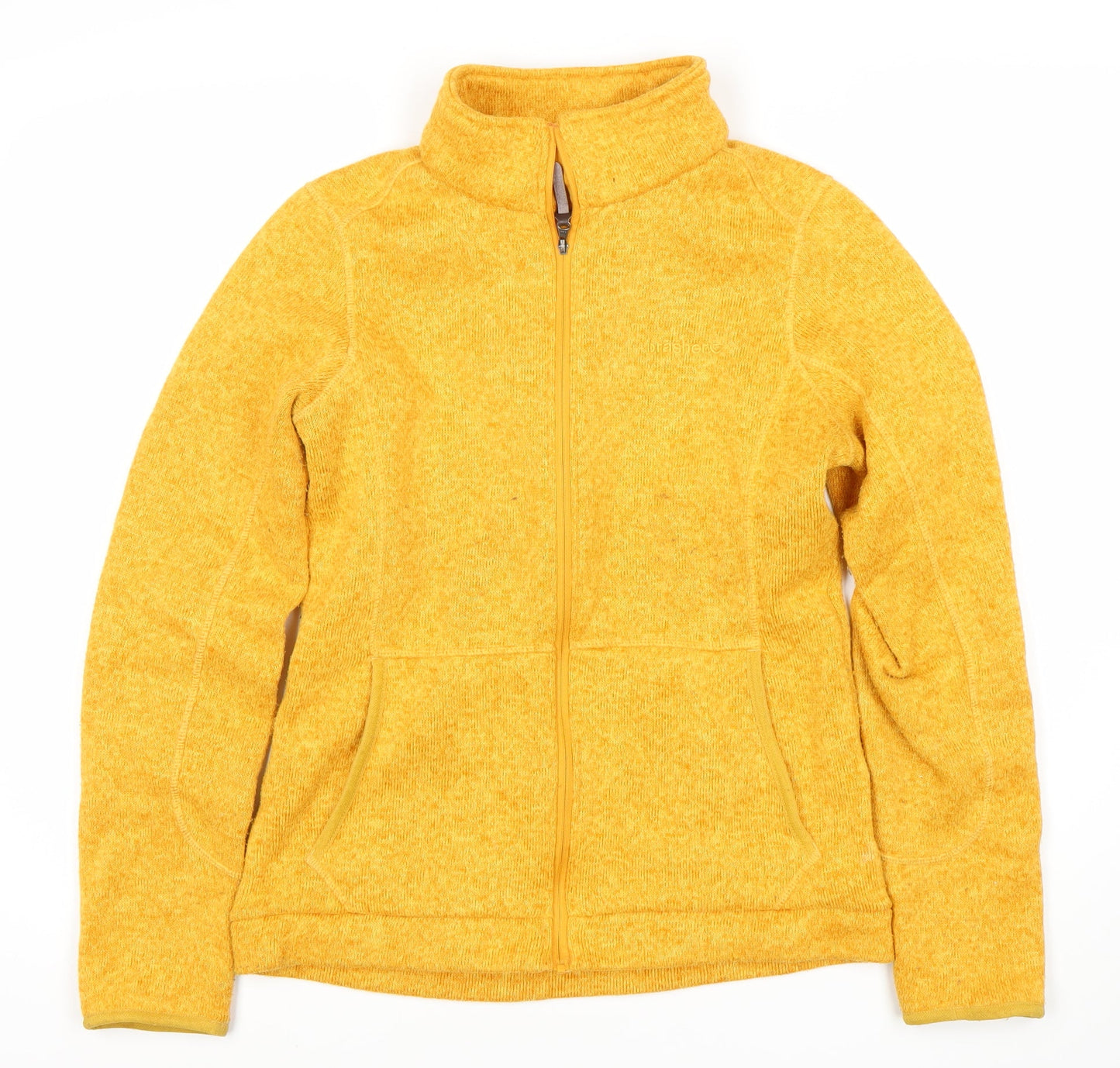 Brasher Women's Yellow Knit Jacket, S, Autumn Casual