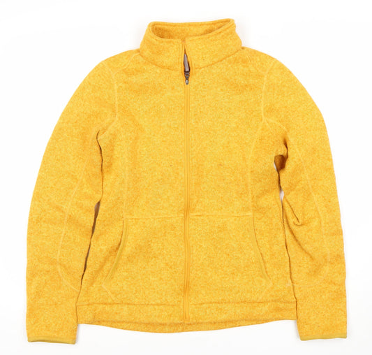 Brasher Women's Yellow Knit Jacket, S, Autumn Casual