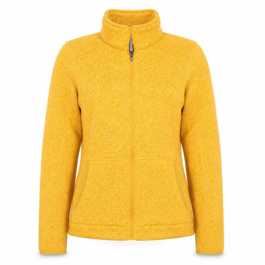 Brasher Women's Yellow Knit Jacket, S, Autumn Casual