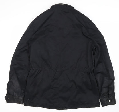 Womens UK Size M H&M Black Parka Coat
