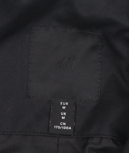 Womens UK Size M H&M Black Parka Coat