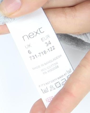 Womens UK Size 6 NEXT Grey Full Zip Hoodie