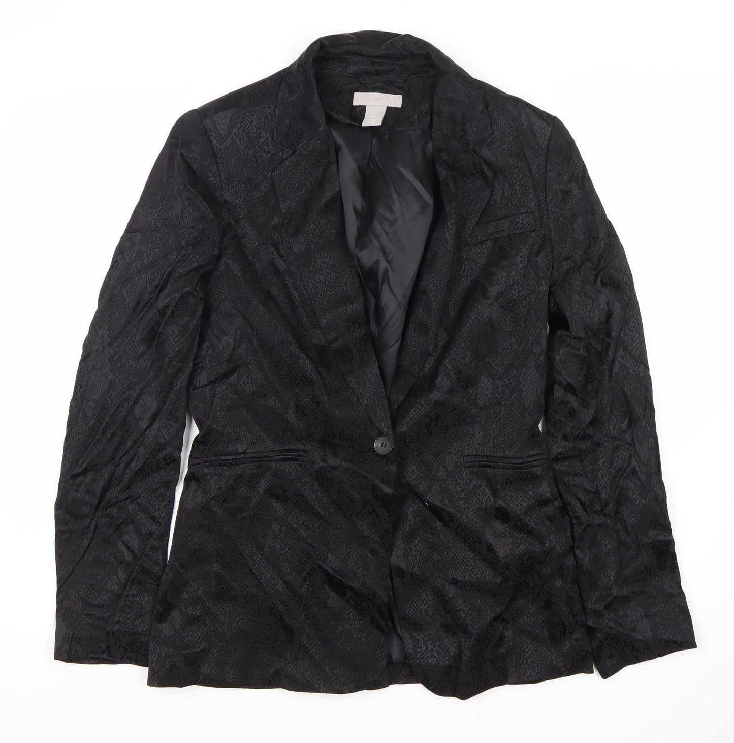 H&M Women's Black Blazer, Size 10, Lined, Formal