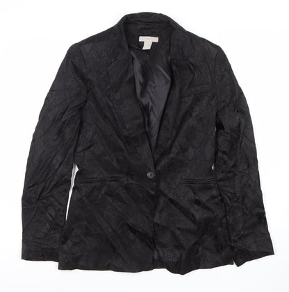 H&M Women's Black Blazer, Size 10, Lined, Formal
