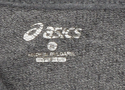 Mens UK Size XL ASICS Grey Full Zip Hoodie
