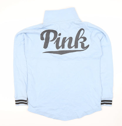 Victoria's Secret Pink Women's Blue XS Logo Sweatshirt
