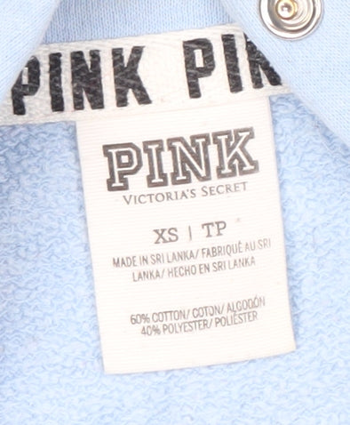Victoria's Secret Pink Women's Blue XS Logo Sweatshirt