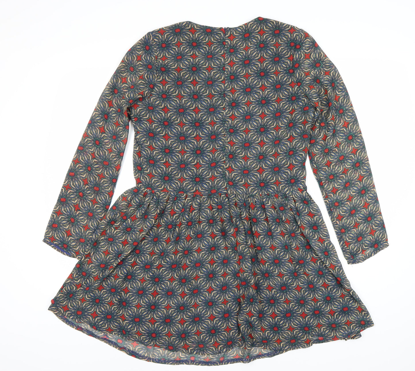 Boohoo Women's Multicoloured Fit & Flare Dress Size 12