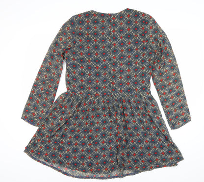 Boohoo Women's Multicoloured Fit & Flare Dress Size 12