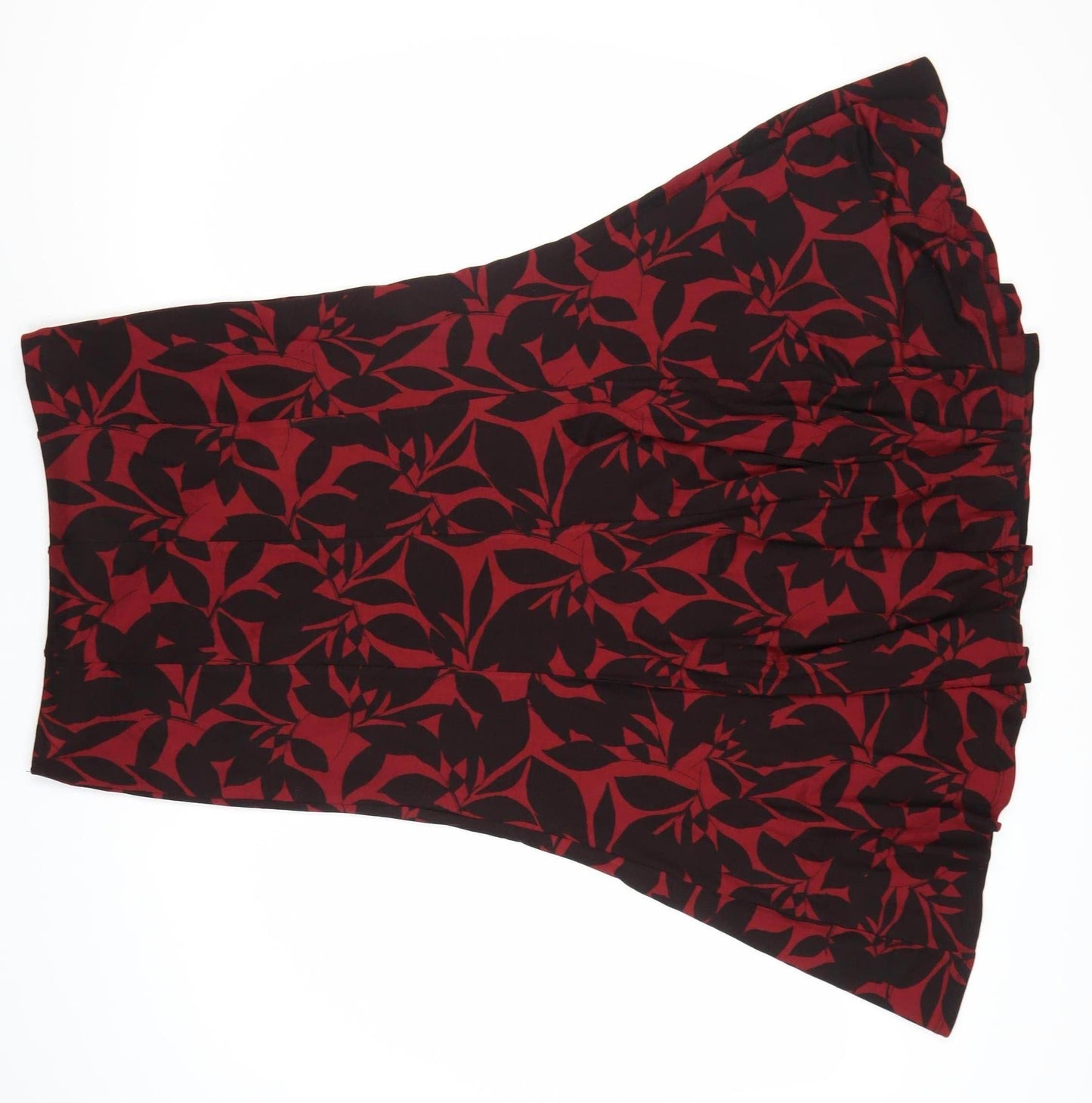 CC Women's Red Floral Midi A-Line Skirt - Size S