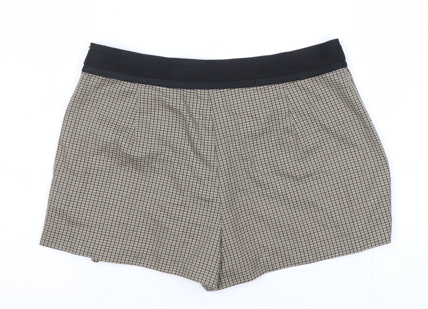 Zara Women's Black Houndstooth Shorts M