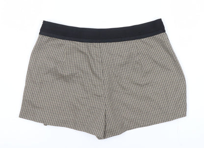 Zara Women's Black Houndstooth Shorts M