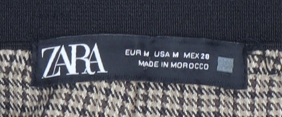 Zara Women's Black Houndstooth Shorts M
