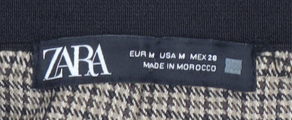 Zara Women's Black Houndstooth Shorts M