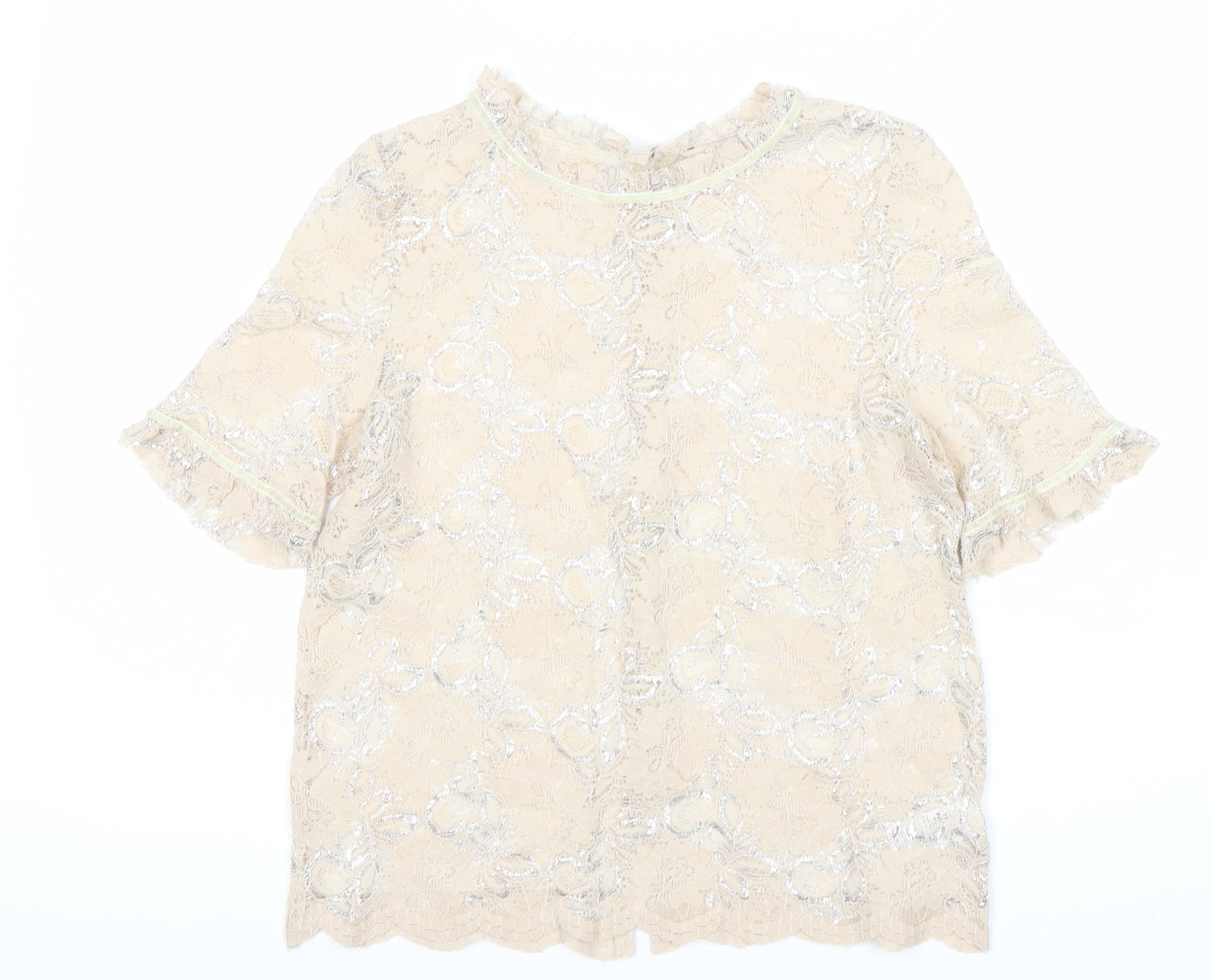 Womens UK Size 10 NEXT Beige  Blouse