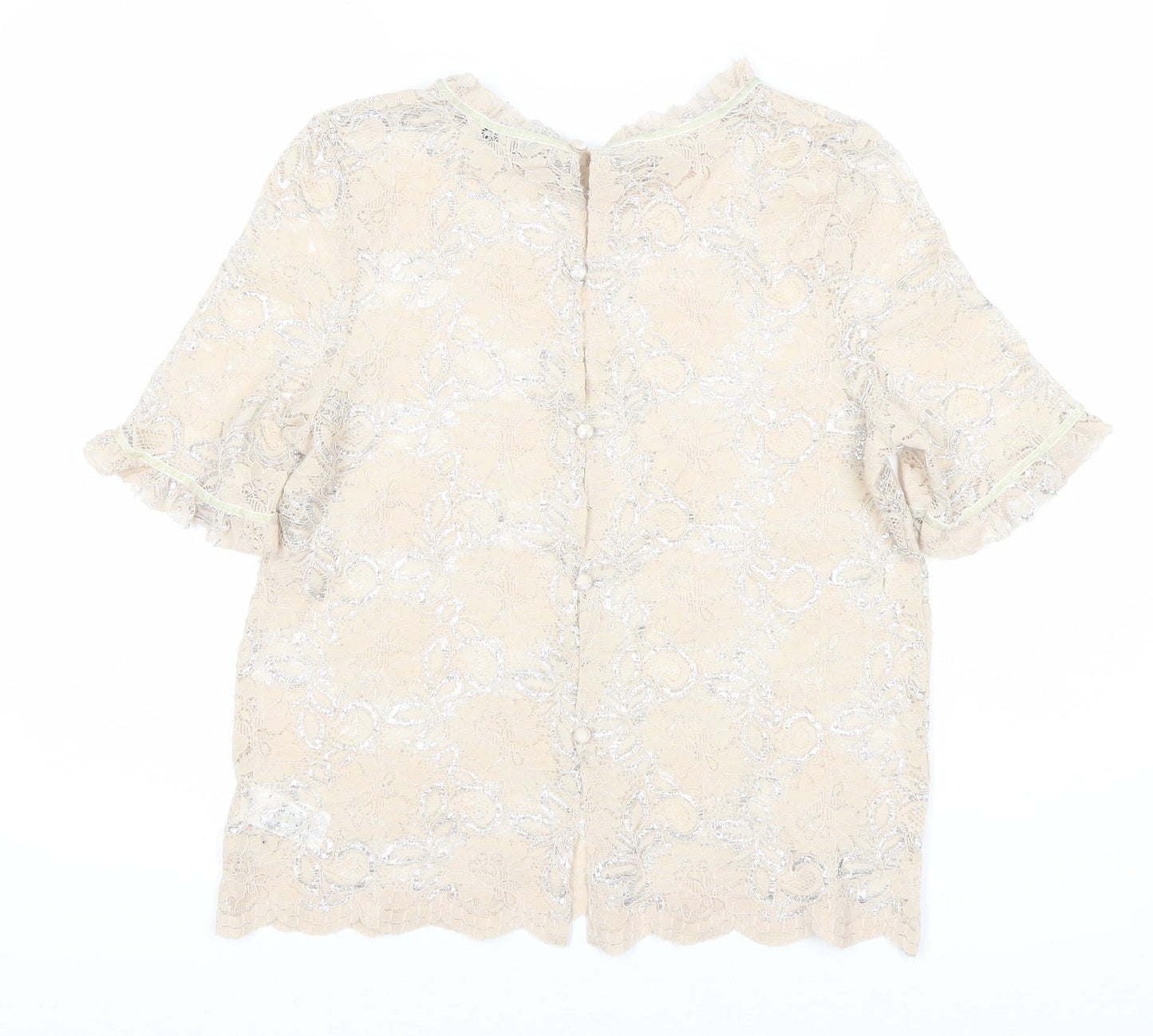 Womens UK Size 10 NEXT Beige  Blouse