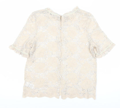 Womens UK Size 10 NEXT Beige  Blouse