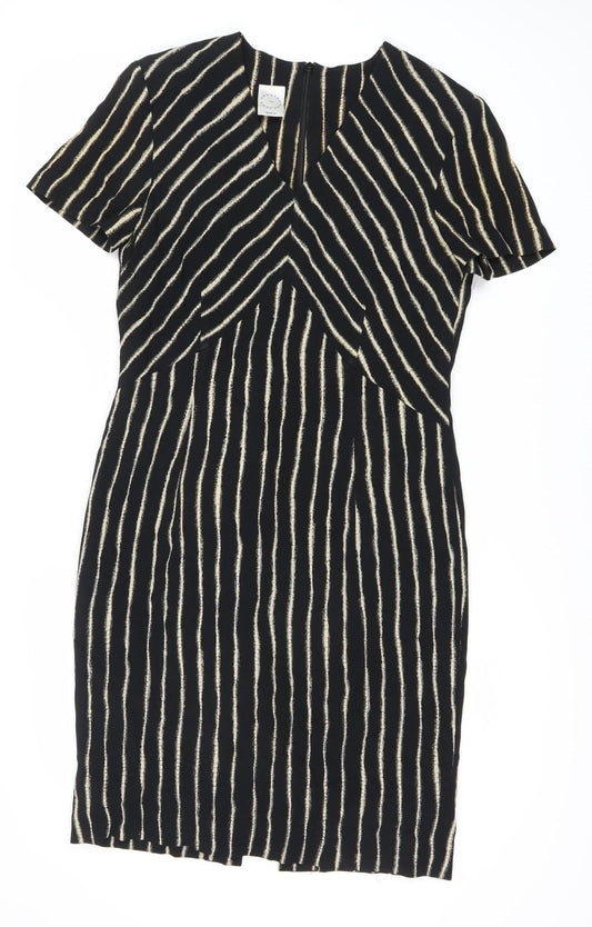 Country Casuals Women's Black Striped Dress Size 12