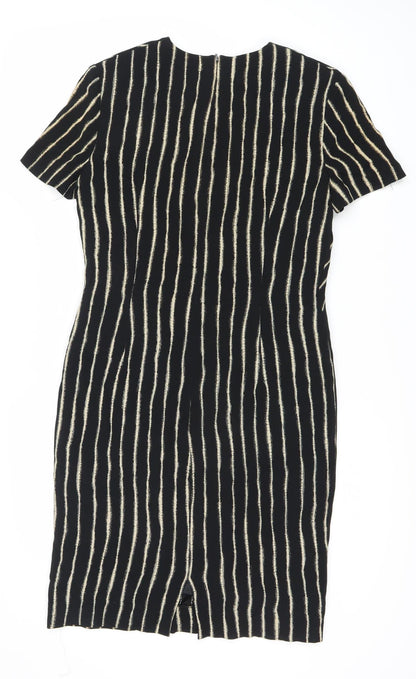Country Casuals Women's Black Striped Dress Size 12