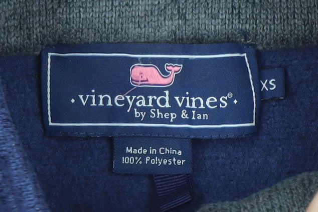 Vineyard Vines Women's Blue XS Full Zip Waistcoat