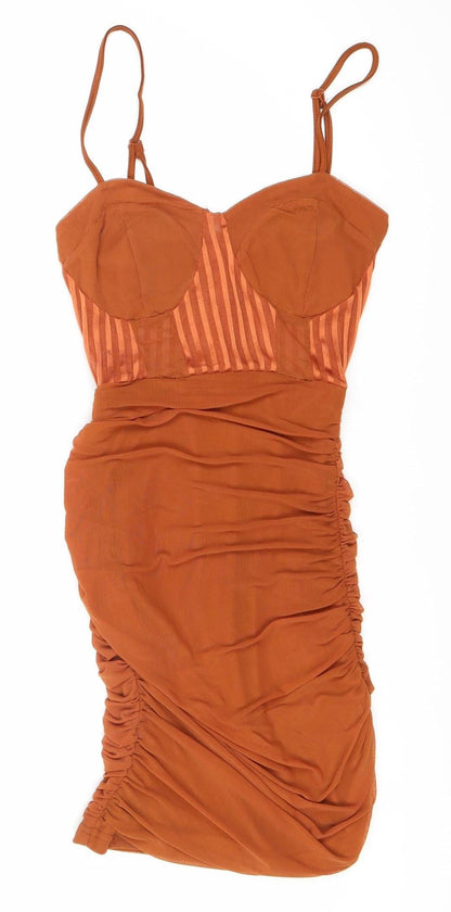Nadnad Women's Brown Strappy Dress, Size 6