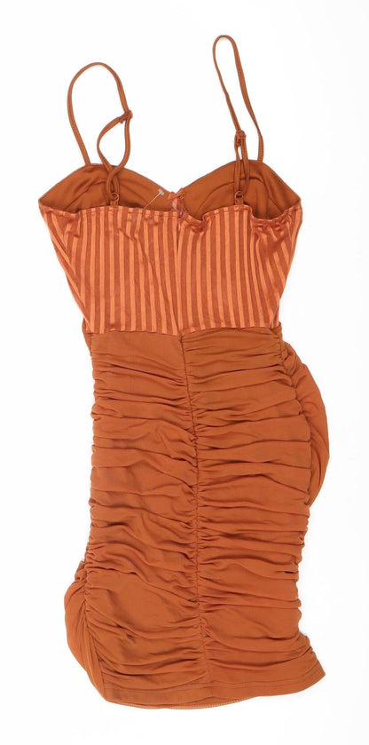 Nadnad Women's Brown Strappy Dress, Size 6