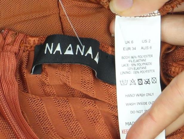 Nadnad Women's Brown Strappy Dress, Size 6