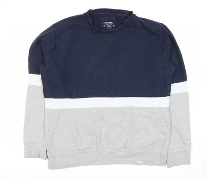 Mens UK Size L Pull&Bear Multicoloured Pullover Sweatshirt