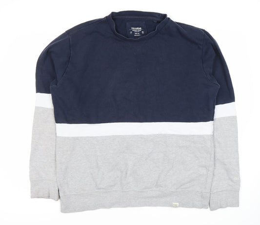 Mens UK Size L Pull&Bear Multicoloured Pullover Sweatshirt