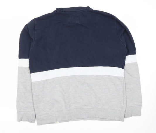 Mens UK Size L Pull&Bear Multicoloured Pullover Sweatshirt