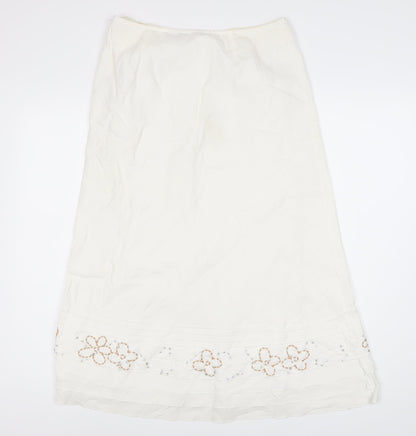 Marks and Spencer Women's Ivory A-Line Midi Skirt