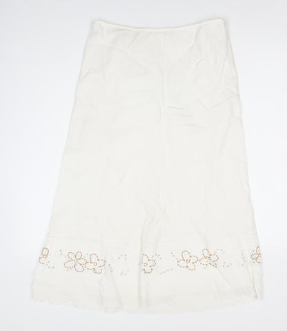 Marks and Spencer Women's Ivory A-Line Midi Skirt