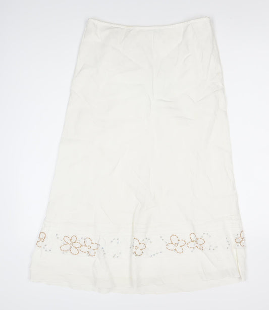 Marks and Spencer Women's Ivory A-Line Midi Skirt