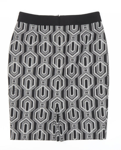 Linea Women's Black Geometric Pencil Skirt - Size 12