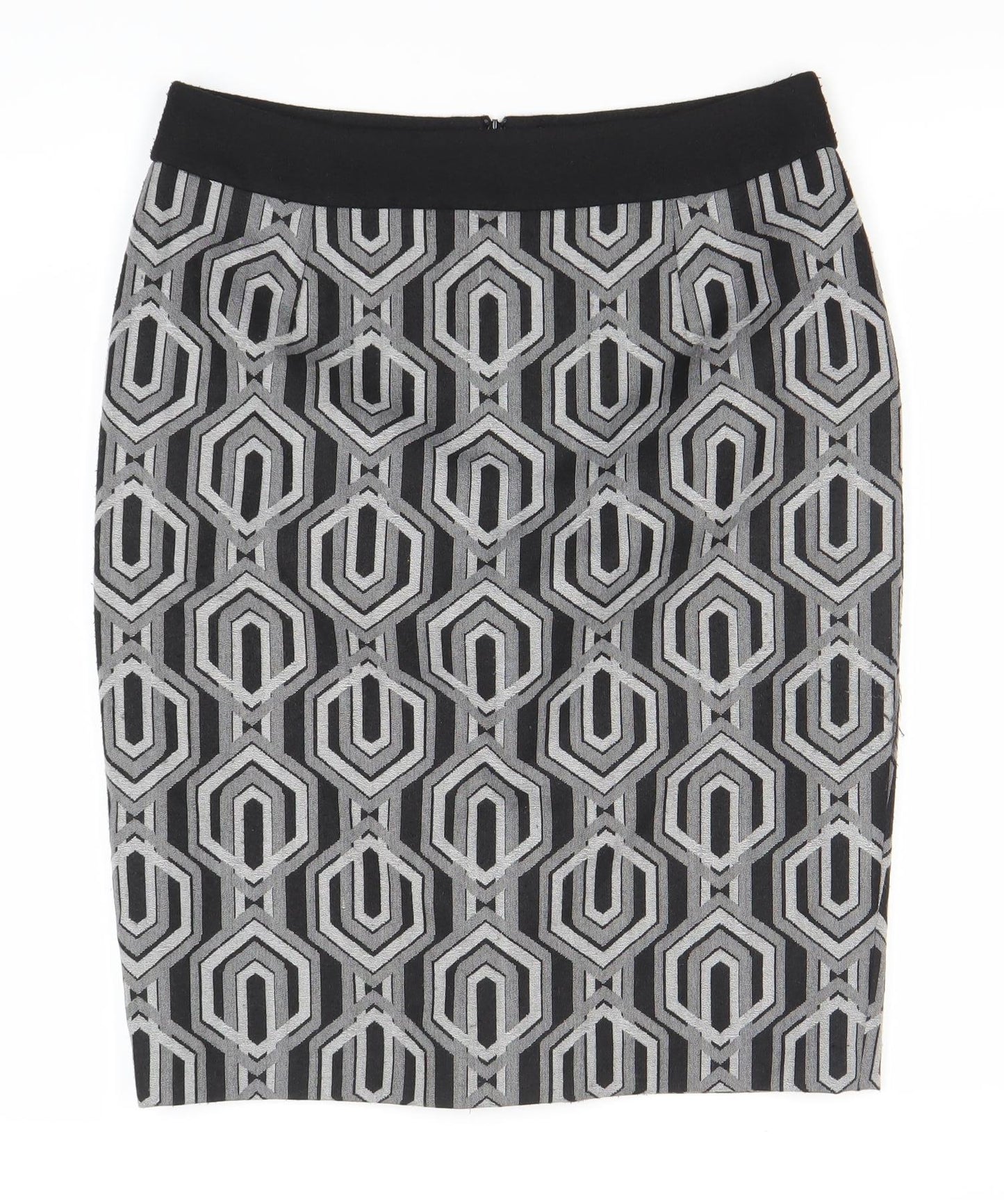 Linea Women's Black Geometric Pencil Skirt - Size 12