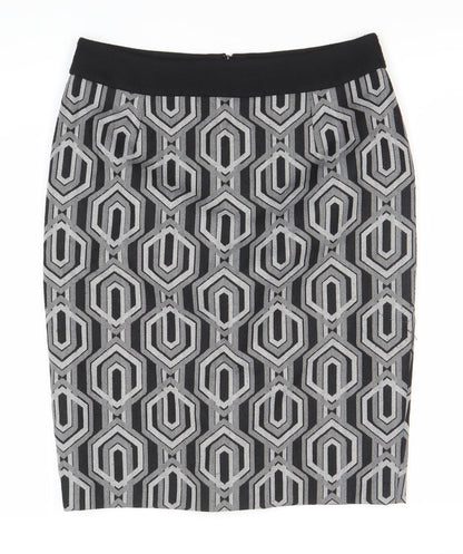 Linea Women's Black Geometric Pencil Skirt - Size 12
