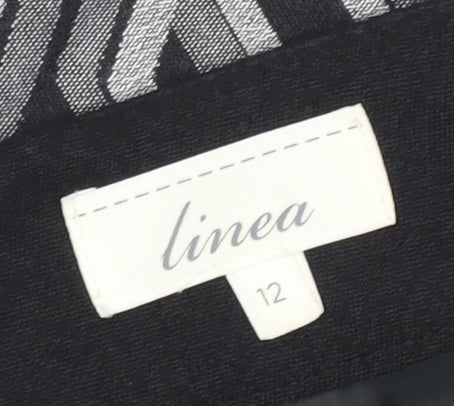 Linea Women's Black Geometric Pencil Skirt - Size 12