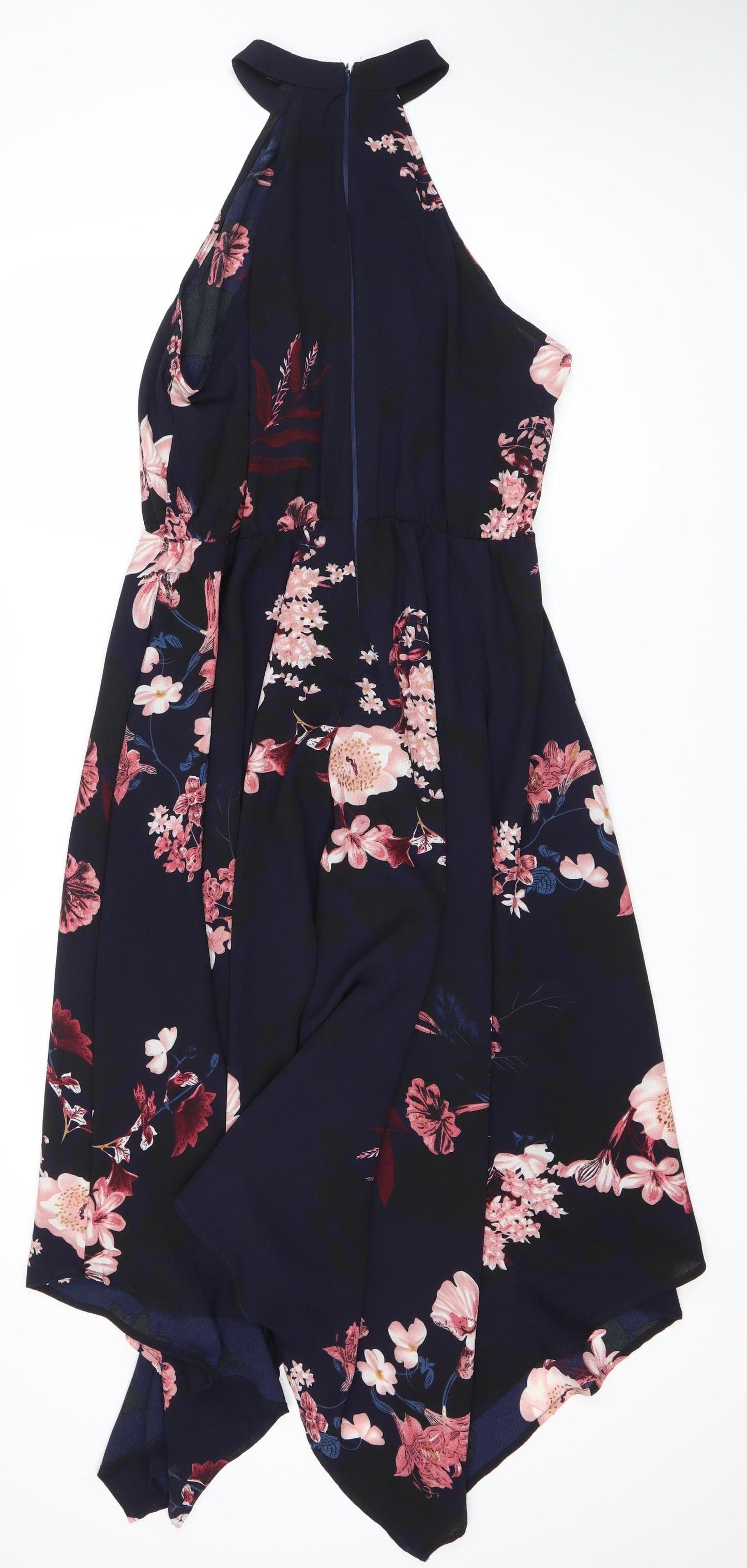 XZ Women’s Blue Floral Midi A-Line Dress XL