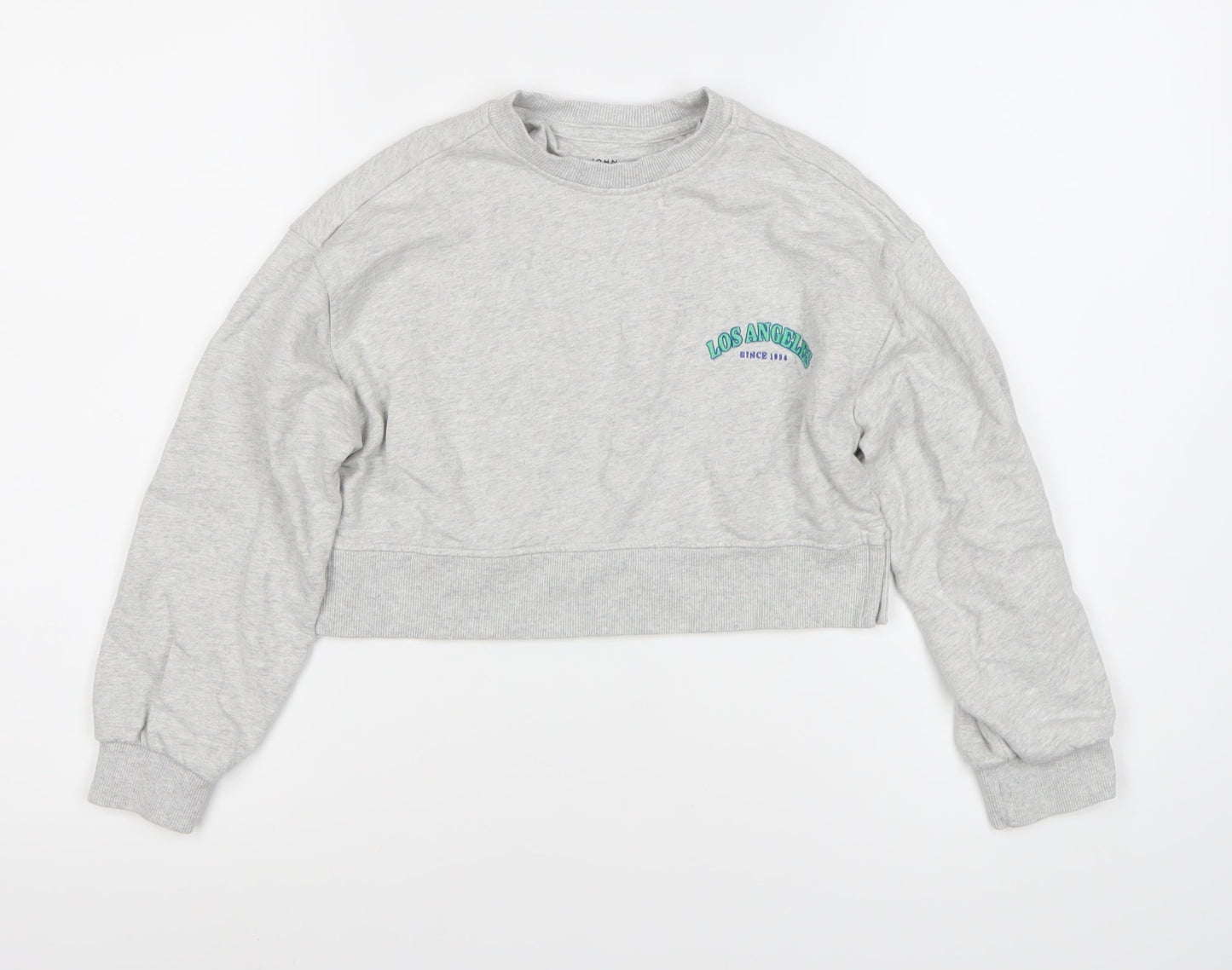 John Lewis Girls Grey Los Angeles Pullover Sweatshirt 7-8Y